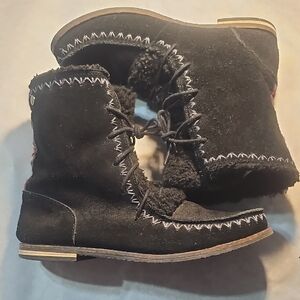 Women's The Sak Black Embroidered Winter Boots
